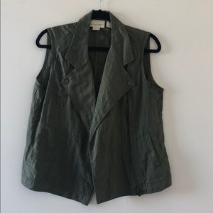 Olive green vest